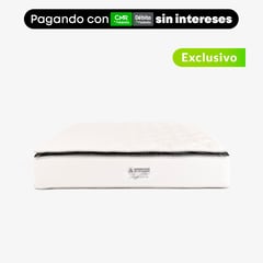 AMERICANA DE COLCHONES - Colchón Doble Firmeza Media Ortopédico Resortado con Pillow A Cinco 140x190cm +2 Almohadas -Compra Sin Intereses, Te Devolvemos el 100% de los Intereses Pagando con Tarjeta CMR Banco Falabella Pagando a 3, 4, 6, 12 o 24 Cuotas