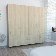 RTA MUEBLES - Closet Moderno en Madera 8 Puertas 2 Cajones 200 x 200 x 50 cm RTA Design - Mueble