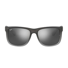 RAY BAN - Gafas de sol RB4165 para Hombre Marco Rubber Grey On Clear Grey Lente Grey Mirror Silver Gradient