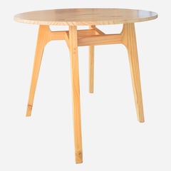 MICA - Mesa de Comedor Moderna para 4 personas en Madera Redonda