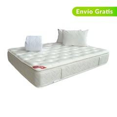 COLCHONES SPRING - Colchón Doble Firme Ortopédico con Pillow Espumado Supreme 140 x 190 cm + Almohada + Protector