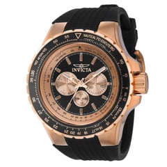 INVICTA - Reloj Hombre Aviator . Reloj Análogo Silicona Negro