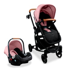 BEBESIT - Coche para bebé Prima Travel system cuatro ruedas Rosado