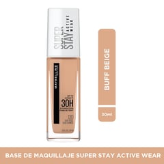 MAYBELLINE - Base de maquillaje Líquida SperStay Full Coverage Natural Beige Active Wear 30 ml