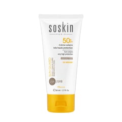 SOSKIN - Protector Solar con Color SPF50+ Sun Cream Very High Protection Tinted 02 Para Pieles Sensibles 50 ml