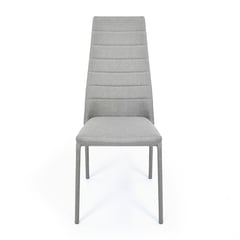 MICA - Silla de Comedor Moderna en Microfibra Gris (Incluye 1 Silla)