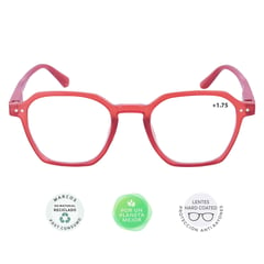 ZOOM TO GO - Gafas de lectura para mujer. Policarbonato reciclado rojo