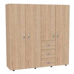 RTA MUEBLES - Closet Moderno en Aglomerado MDP 4 Puertas 3 Cajones 184 x 181 x 51 cm RTA Design - Mueble