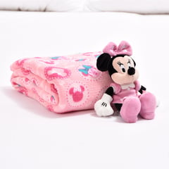 DISNEY - Manta Microfibra Minnie 90 X 110 cm+Peluche Minnie