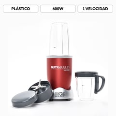 NUTRIBULLET - Licuadora Rojo 600W 0.55Lt