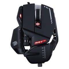 MAD CATZ - Mouse Gamer R.A.T. 6+ con cable USB | 11 botones programables | 12000 DPI | Mouse ergonómico. Compatibilidad universal