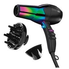 CONAIR - Secador de cabello Rainbow Pro 490, secador de pelo con concentrador y difusor de aire. Función Ion Choice