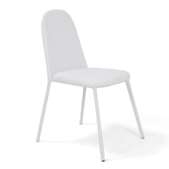 MICA - Silla de Comedor Moderna en Cuerina Blanco (Incluye 1 Silla)