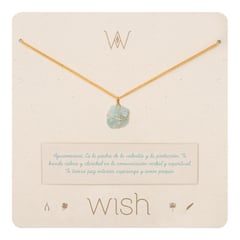 WISH - Collar Oro Aguamarina