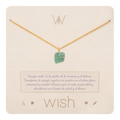 WISH - Collar Oro Cuarzo verde