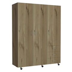 RTA MUEBLES - Closet Moderno en Aglomerado MDP 3 Puertas 3 Cajones 180 x 140 x 48 cm RTA Design - Mueble