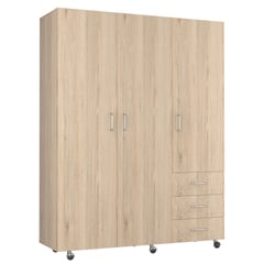 RTA MUEBLES - Closet Moderno en Aglomerado MDP 3 Puertas 3 Cajones 182 x 140 x 48 cm RTA Design - Mueble