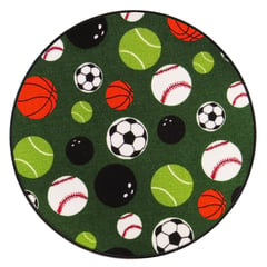 CUPERZ - Tapete Infantil Nylon 100 cm Redondo Balones