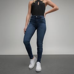 SYBILLA - Jean Skinny para Mujer Tiro medio de Algodón