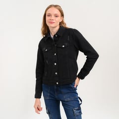 SYBILLA - Chaqueta de jean para Mujer de Algodón