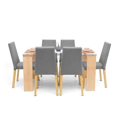 MICA - Juego de Comedor 6 Personas Rectangular Cadiz Valencia - Mueble.