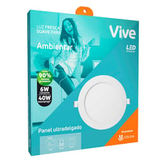 VIVE - Panel incrustar Led 6W luz fresca