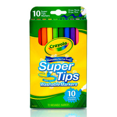 CRAYOLA - Marcadores Lavables Súper Tips x10