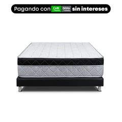 COLCHONES ROMANCE RELAX - Colchón con Base Cama Semidoble Firmeza suave Espumado Romance Relax Air - Compra Sin Intereses, Te Devolvemos el 100% de los Intereses Pagando con Tarjeta CMR Banco Falabella Pagando a 3, 4, 6, 12 o 24 Cuotas