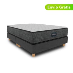 BEAUTYREST SIMMONS - Colchón con Base Cama King Firme Ortopédico Resortado Select Firm 200 x 200 cm + 2 Almohadas Beautyrest