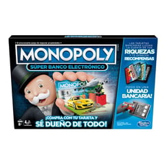 HASBRO - Juego de mesa Monopoly Súper banco eléctronico