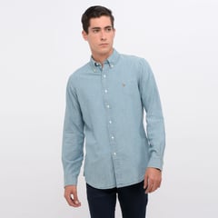 RALPH LAUREN - Camisa Hombre Manga Larga Custom Slim de Polo