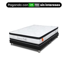 COLCHONES ROMANCE RELAX - Colchón con Base Cama King Firme Espumado con Pillow Intense Pedic 200 x 200 cm Romance Relax - Compra Sin Intereses, Te Devolvemos el 100% de los Intereses Pagando con Tarjeta CMR Banco Falabella Pagando a 3, 4, 6, 12 o 24 Cuotas