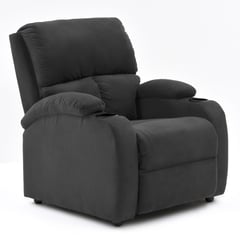 MICA - Silla Reclinable Moderna 1 Puesto Microfibra Push Arm New Rest 82 x 92 x 95 cm - Mueble