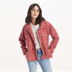 AMERICAN EAGLE - Chaqueta para Mujer Con capota de Algodón