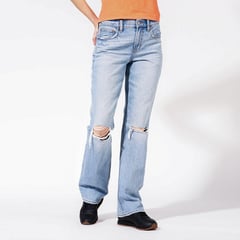 AMERICAN EAGLE - Jean Wide Leg para Mujer Tiro alto de Algodón