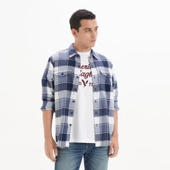 AMERICAN EAGLE - Camisa casual para Hombre Manga larga