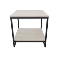 EBENEZER - Mesa Auxiliar Moderna Cuadrada en Melamina 50 x 52 x 50 cm - Mueble