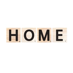 AREAS - Adorno decorativo Letrero Home en Pino 12 x 12 cm