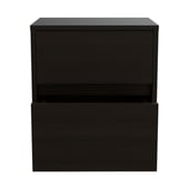 RTA MUEBLES - Mesa de Noche Moderna de 2 Cajones 40 x 47.2 x 32.3 cm