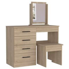 RTA MUEBLES - Tocador Moderno con Espejo 100 x 176 x 42 cm  - Mueble