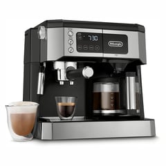 DELONGHI - Cafetera expresso 15 Bares 10 tazas Espumador de Leche 4 Preparaciones Calentador de Tazas