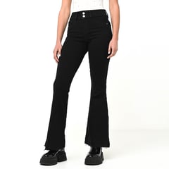 MOSSIMO - Jean Flare para Mujer Tiro alto de Algodón