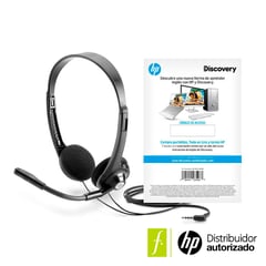 HP - Audífonos Alámbricos Boom 150 + Curso Interactivo de Ingles Discovery