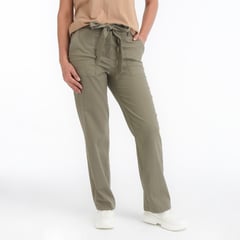 SOUTHLAND - Pantalón Recto para Mujer Tiro medio