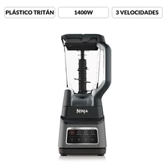 NINJA - Licuadora Profesional BN701 | 3 Velocidades | 3 Programas Predeterminados Auto IQ para Smoothies, Helados y Trituración de Hielo | 1400 W | 1,9 litros | Vaso de Tritán