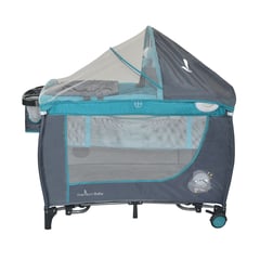 PREMIUM BABY - Cuna corral Napoles Azul Bebe Napoles Azul