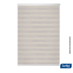 SUNFLEX - Cortina Roller Duo Beige 140 cm x 180 cm. Cortina Enrollable: Cortina para sala, Cortina para estudio, Cortina para alcoba