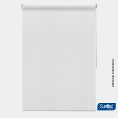 SUNFLEX - Cortina Blackout Blanco texturizado 180 cm x 180 cm. Cortina Moderna: Cortina para sala, Cortina para estudio, Cortina para alcoba