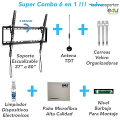 TECHNOSOPORTES - Soporte de TV Inclinable Universal Hierro 37/80 cm