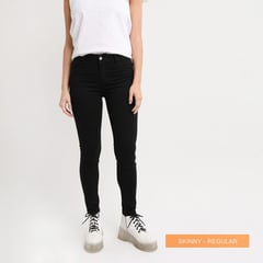 SYBILLA - Jean Skinny para Mujer Tiro medio de Algodón